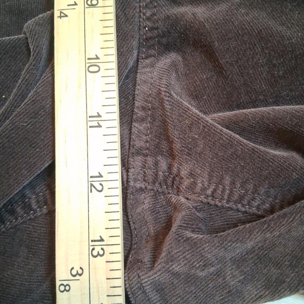 Catherines Brown Corduroy Pants Womens 1X Elastic Waist Pull On‎ Casual Comfy - Picture 12 of 14
